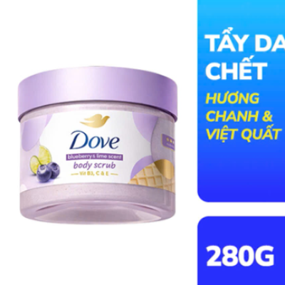 DOVE Tẩy Da Chết Hương Chanh & Việt Quất 280g/Hũ